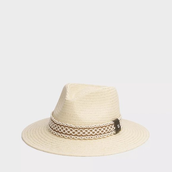 NWT Rag & Bone Packable Net Band Fedora Straw Hat Size M Retail $225 main image 7